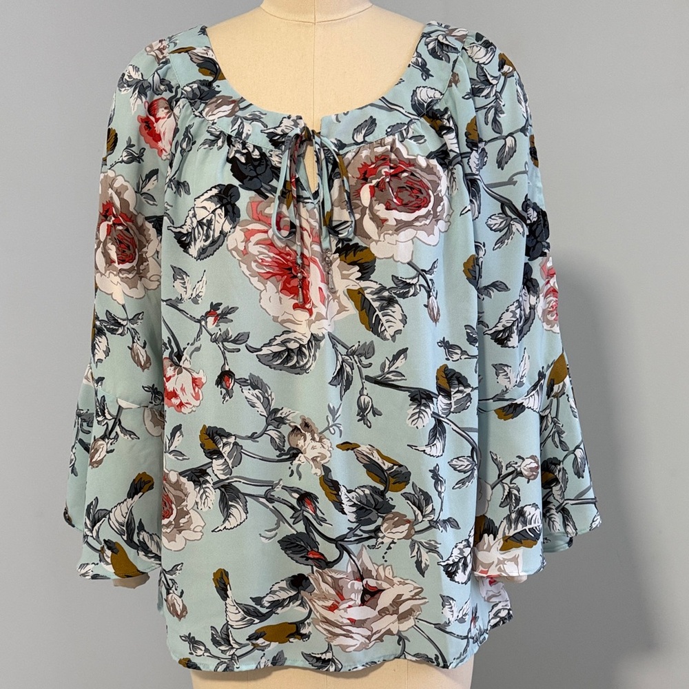 Sara Michelle Floral Long Bell sleeve Blouse SZM